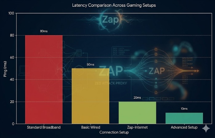 latency comparison across gaming setups