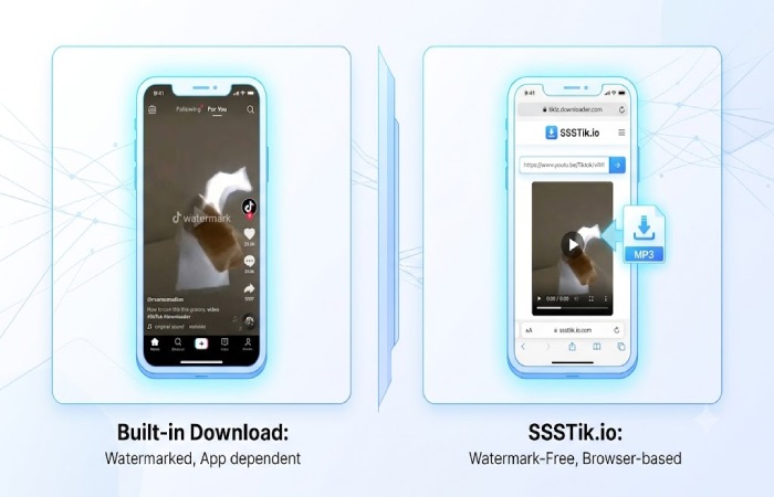 ssstik.io vs tiktok's built-in download