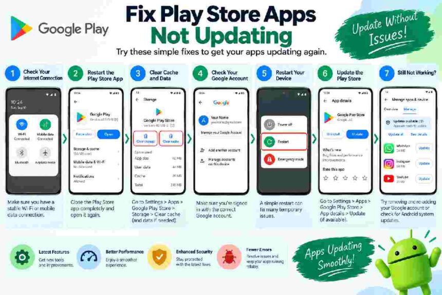 fix play store apps not updating