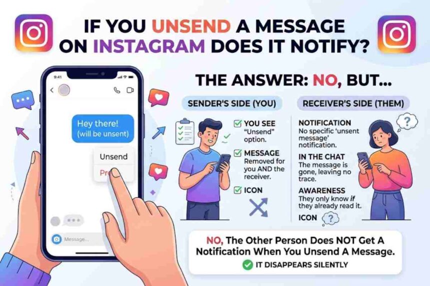 if you unsend a message on Instagram does it notify if you unsend a message on Instagram does it notify